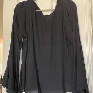 Black long sleeve top